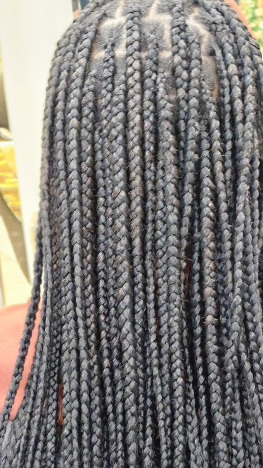 Close-up of braid detail and parting at Beloved Beauty Salon, International City, Dubai