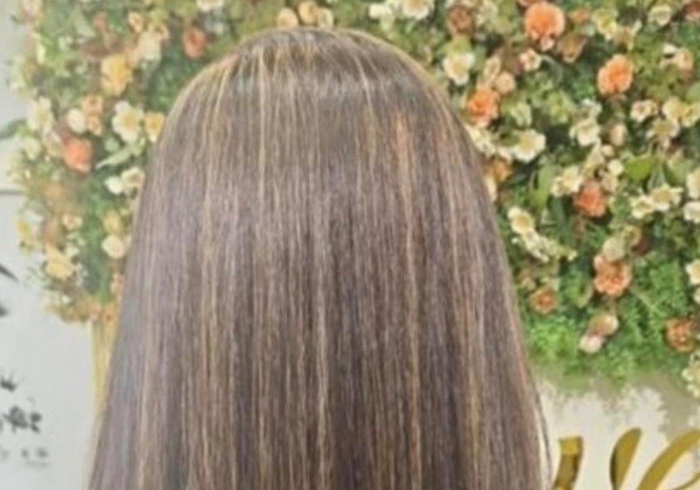 Real client hair smoothing transformation from frizzy to smooth at Beloved Beauty Salon Dubai