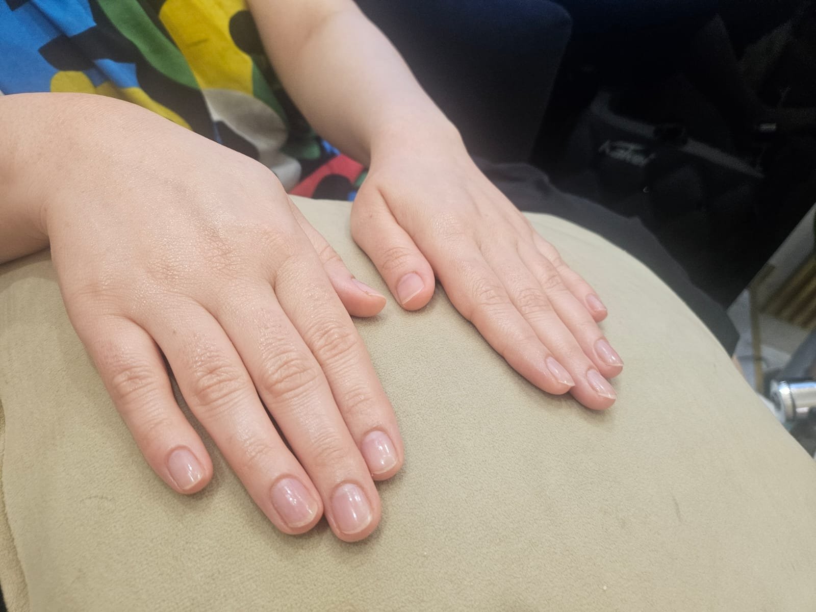 Natural manicure result at Beloved Beauty Salon Dubai